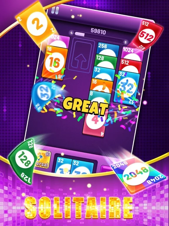 Изображение игры: 2048 Merge Solitaires