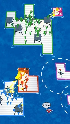 Изображение игры: War of Rafts: Crazy Sea Battle