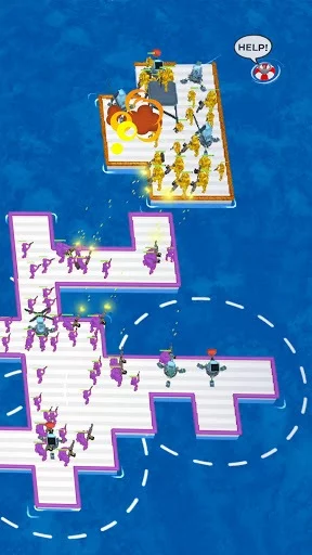 Изображение игры: War of Rafts: Crazy Sea Battle