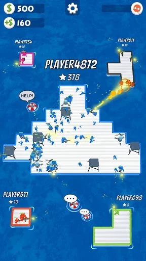 Изображение игры: War of Rafts: Crazy Sea Battle