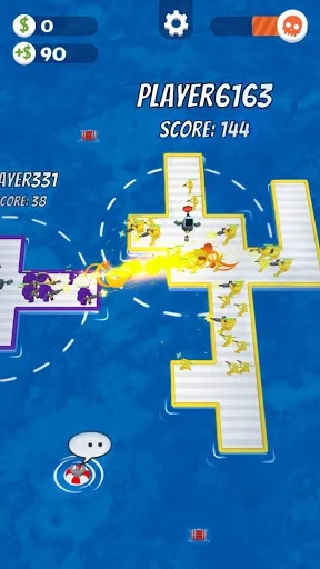 Изображение игры: War of Rafts: Crazy Sea Battle
