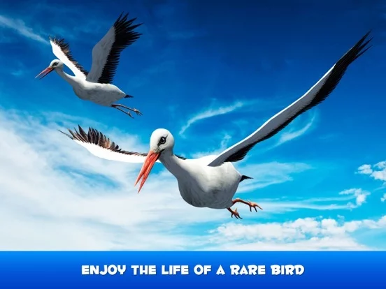 Изображение игры: Flying Stork Simulator: Bird Life 3D