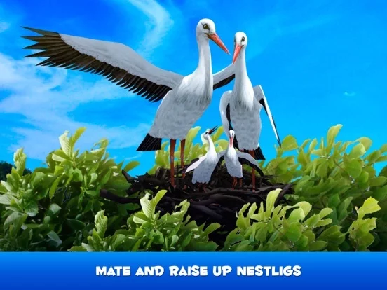 Изображение игры: Flying Stork Simulator: Bird Life 3D