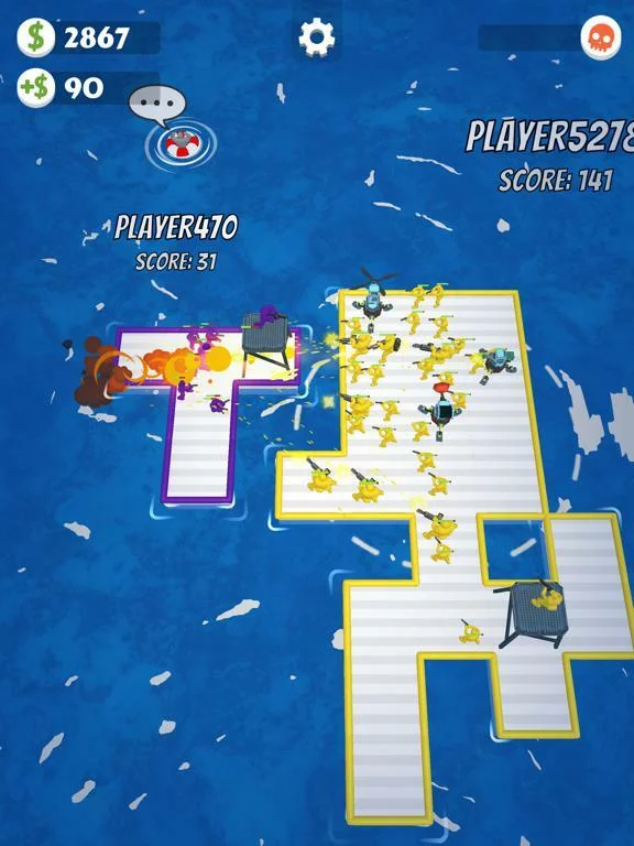 Изображение игры: War of Rafts: Naval Battle