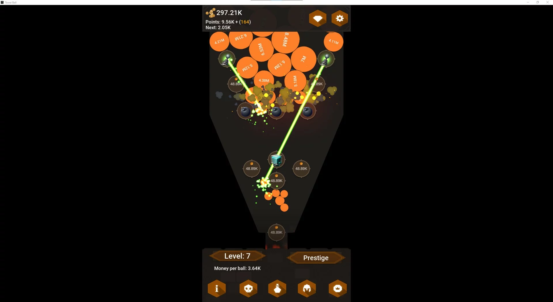Изображение игры: Tower Ball - Incremental Tower Defense