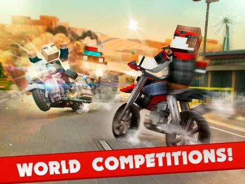 Изображение игры: Dirt Bikes Craft Survival. Shooting Motorcross Race For Boys Free