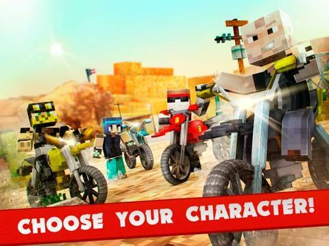 Изображение игры: Dirt Bikes Craft Survival. Shooting Motorcross Race For Boys Free