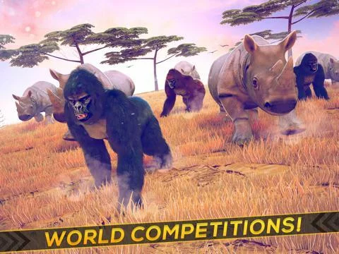 Изображение игры: Gorilla Monkey Running Adventure Game For Free