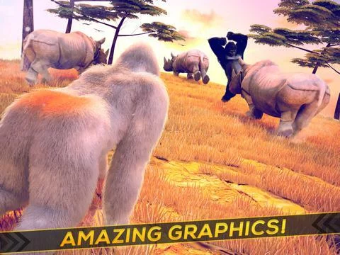 Изображение игры: Gorilla Monkey Running Adventure Game For Free