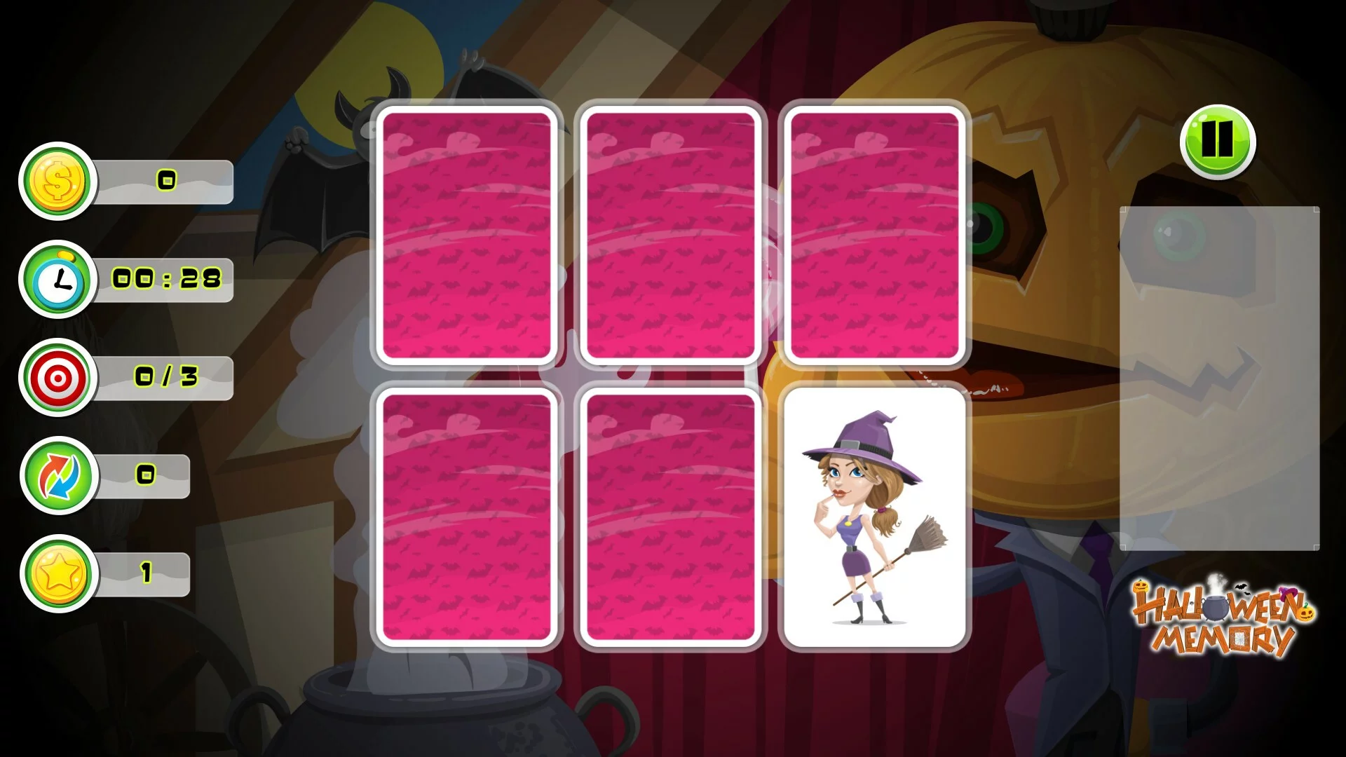 Изображение игры: Halloween Memory