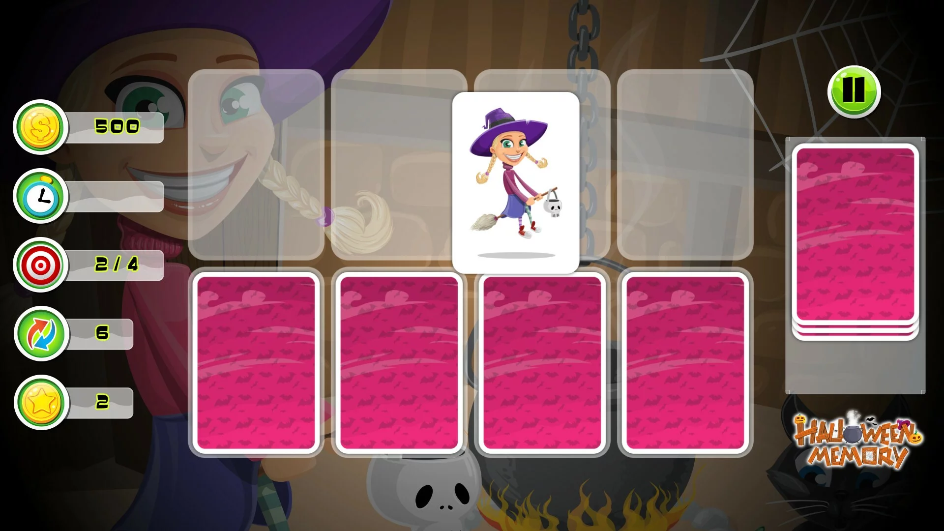 Изображение игры: Halloween Memory