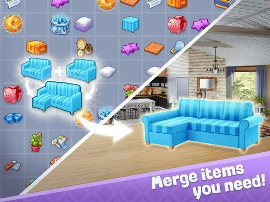 Изображение игры: Merge Design: home makeover