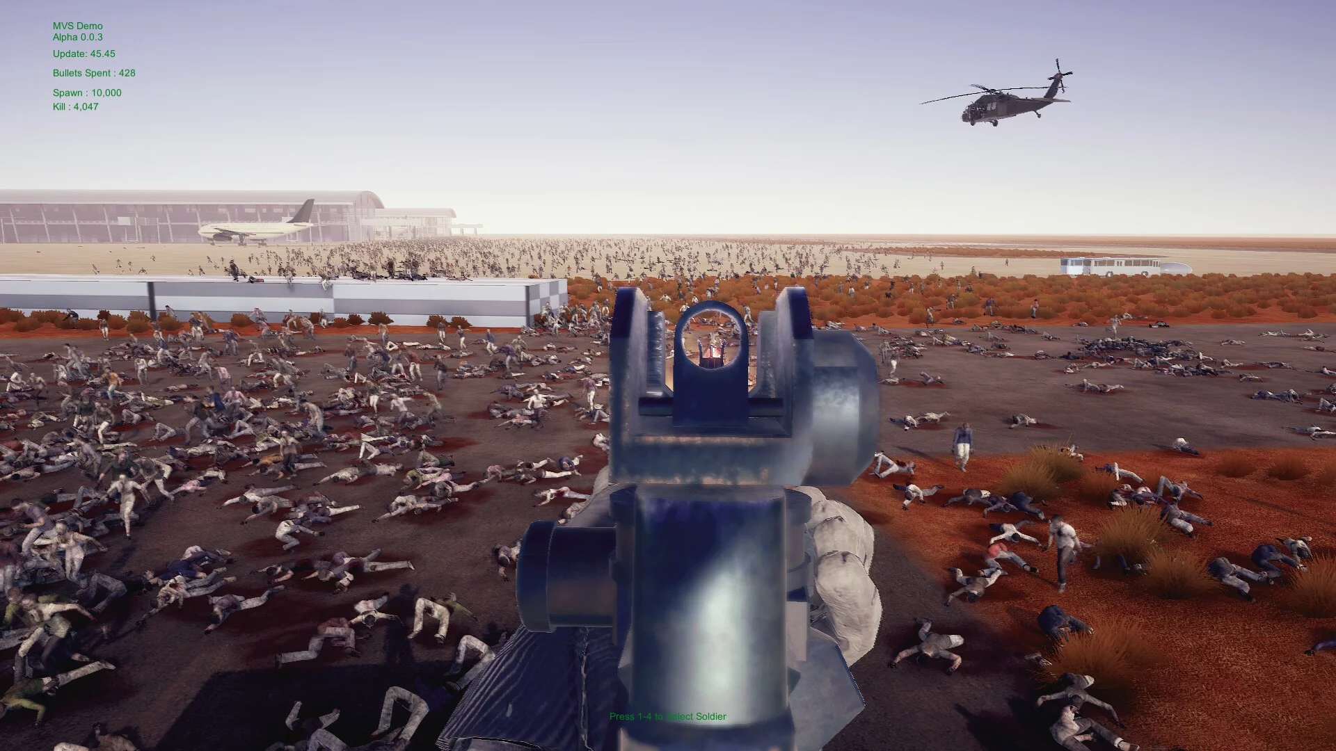 Изображение игры: Minigun VS Swarms of the Zombie Apocalypse Simulator