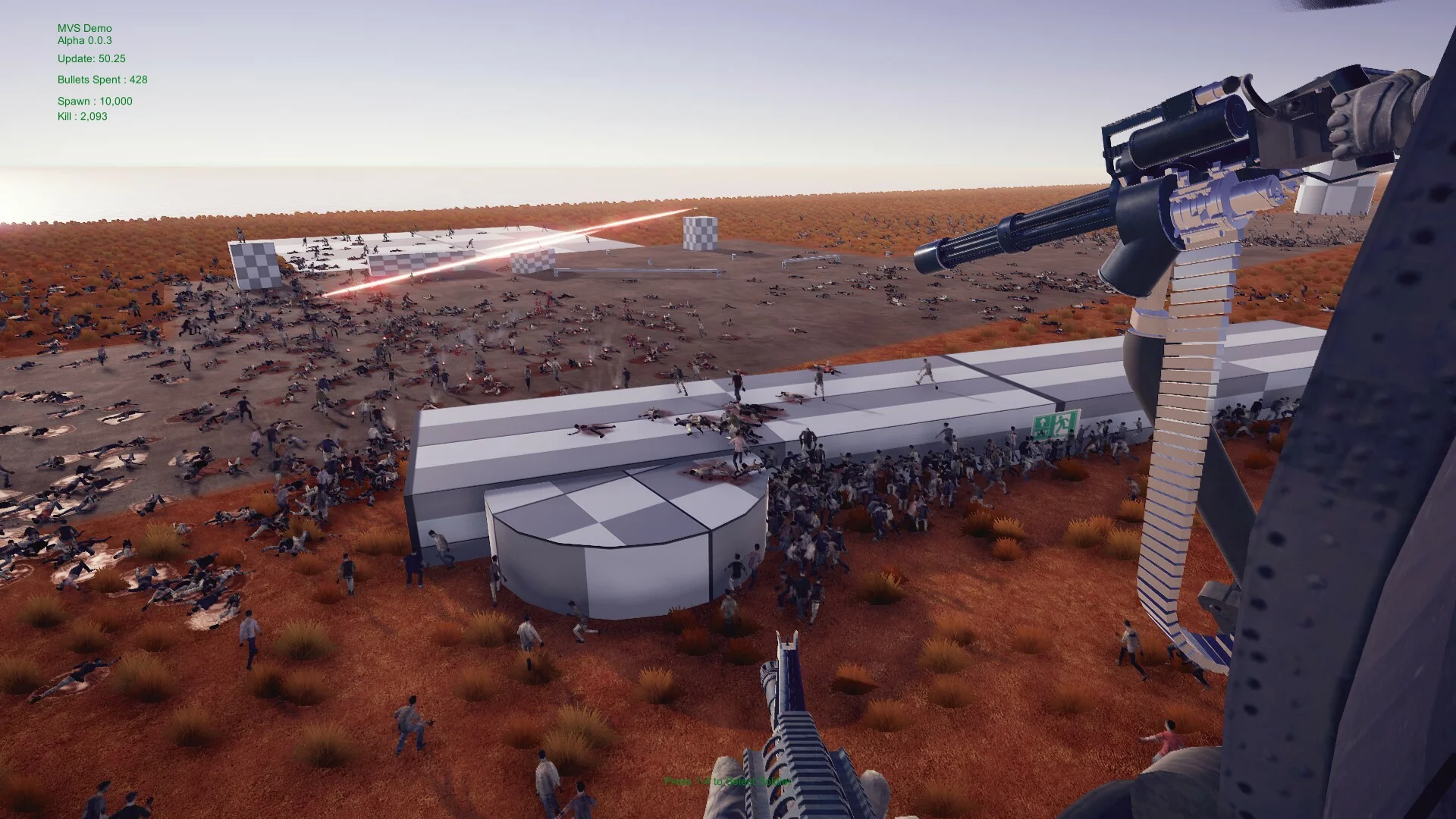 Изображение игры: Minigun VS Swarms of the Zombie Apocalypse Simulator
