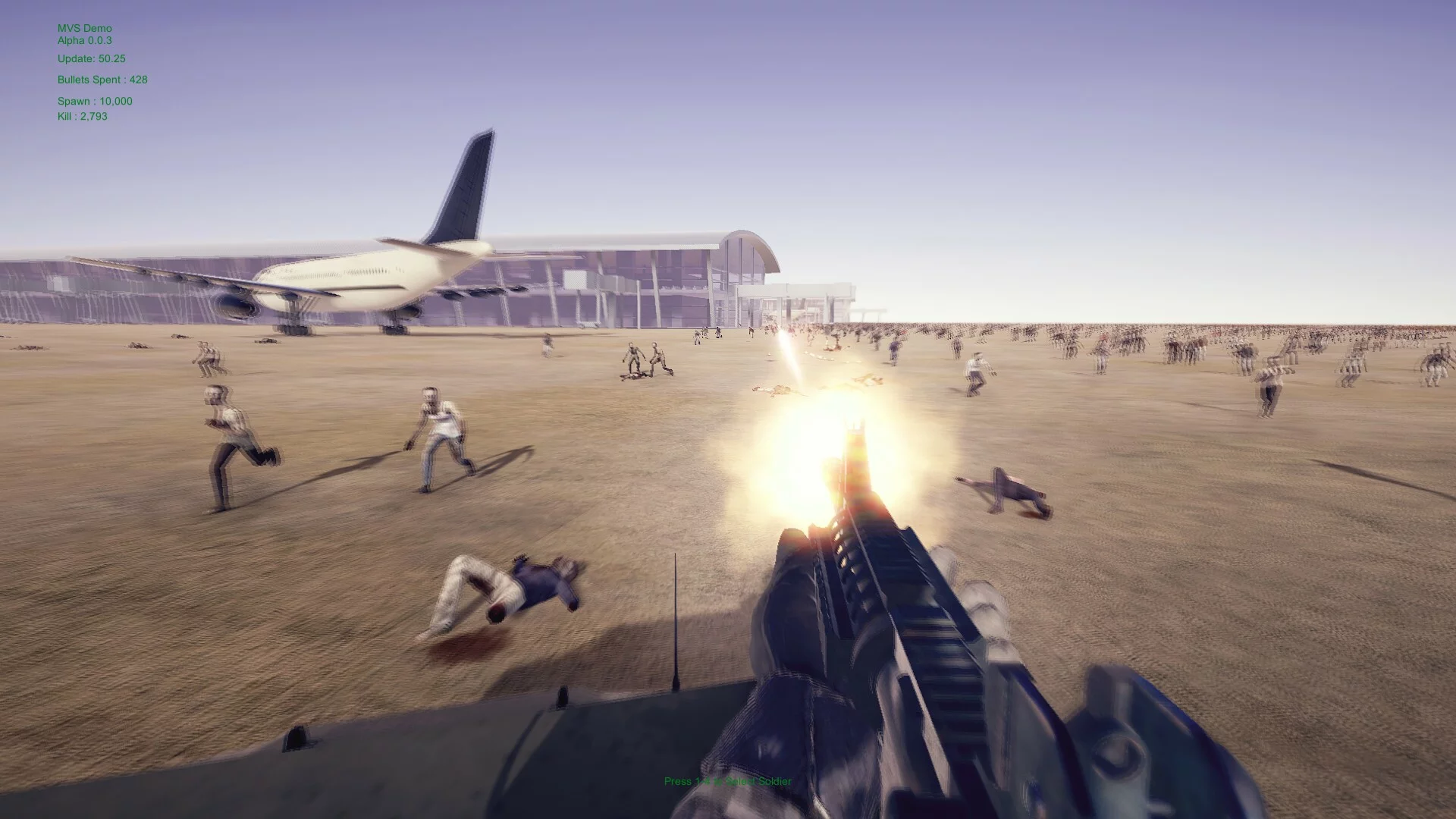Изображение игры: Minigun VS Swarms of the Zombie Apocalypse Simulator