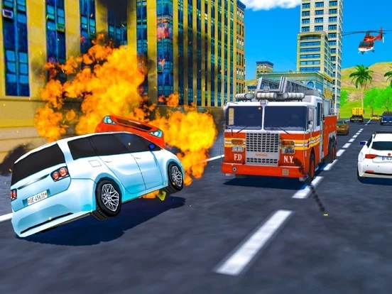Изображение игры: Real Flying Fire Truck Robot
