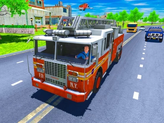 Изображение игры: Real Flying Fire Truck Robot