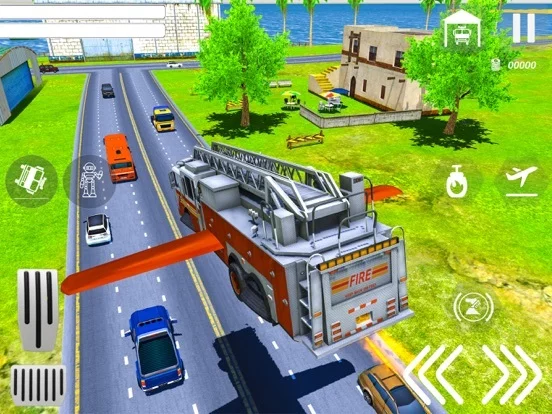 Изображение игры: Real Flying Fire Truck Robot