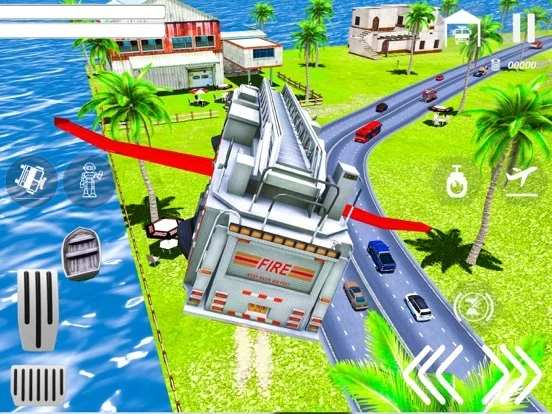 Изображение игры: Real Flying Fire Truck Robot