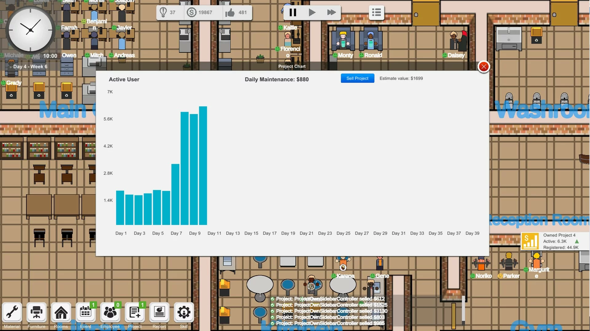 Изображение игры: Outsourcing - IT company simulator