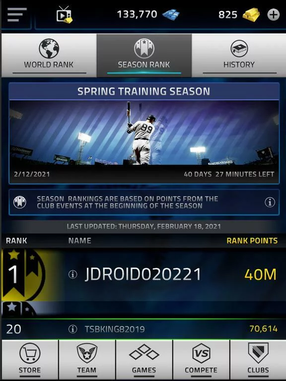 Изображение игры: MLB Tap Sports Baseball 2021