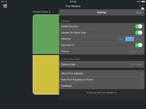 Изображение игры: Four Squares - Classic Pattern Memorisation Game
