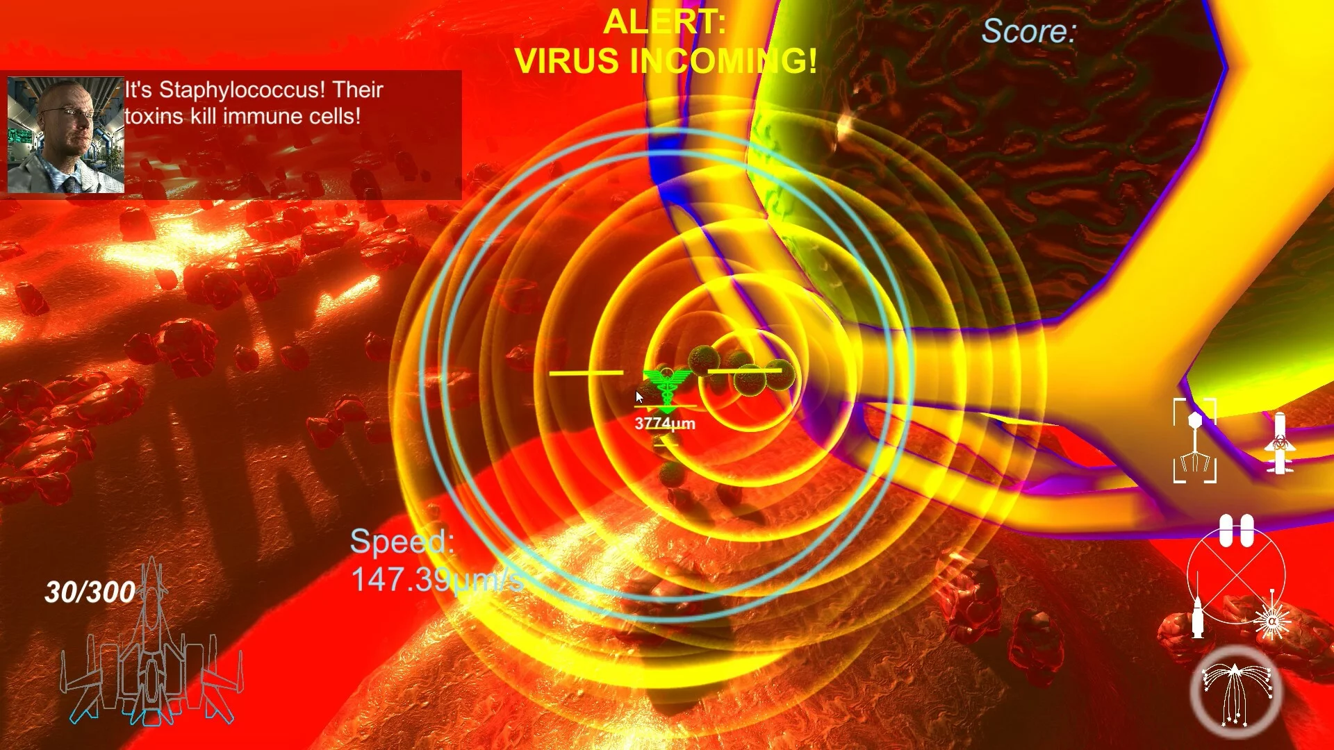 Изображение игры: Nano Fighter Anti Disease