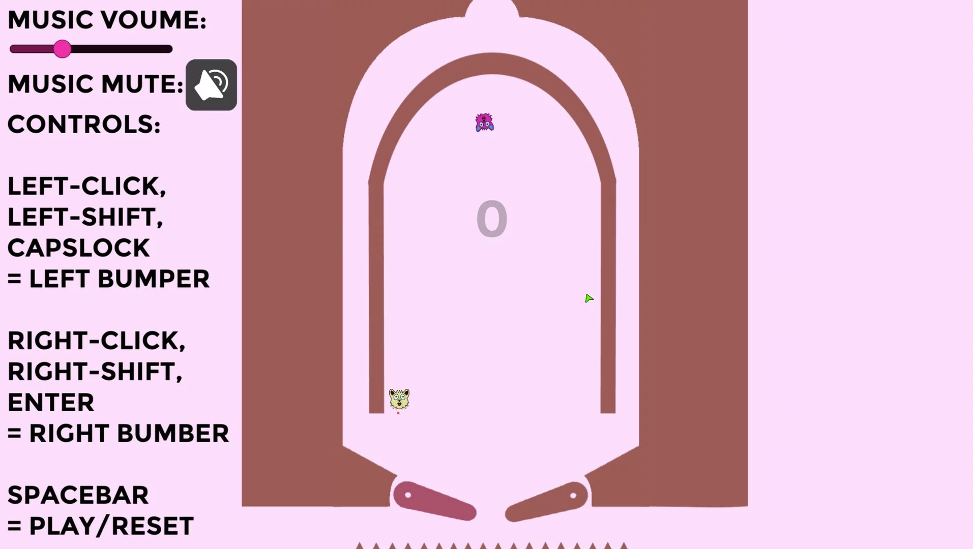 Изображение игры: Endless Furry Pinball 2D