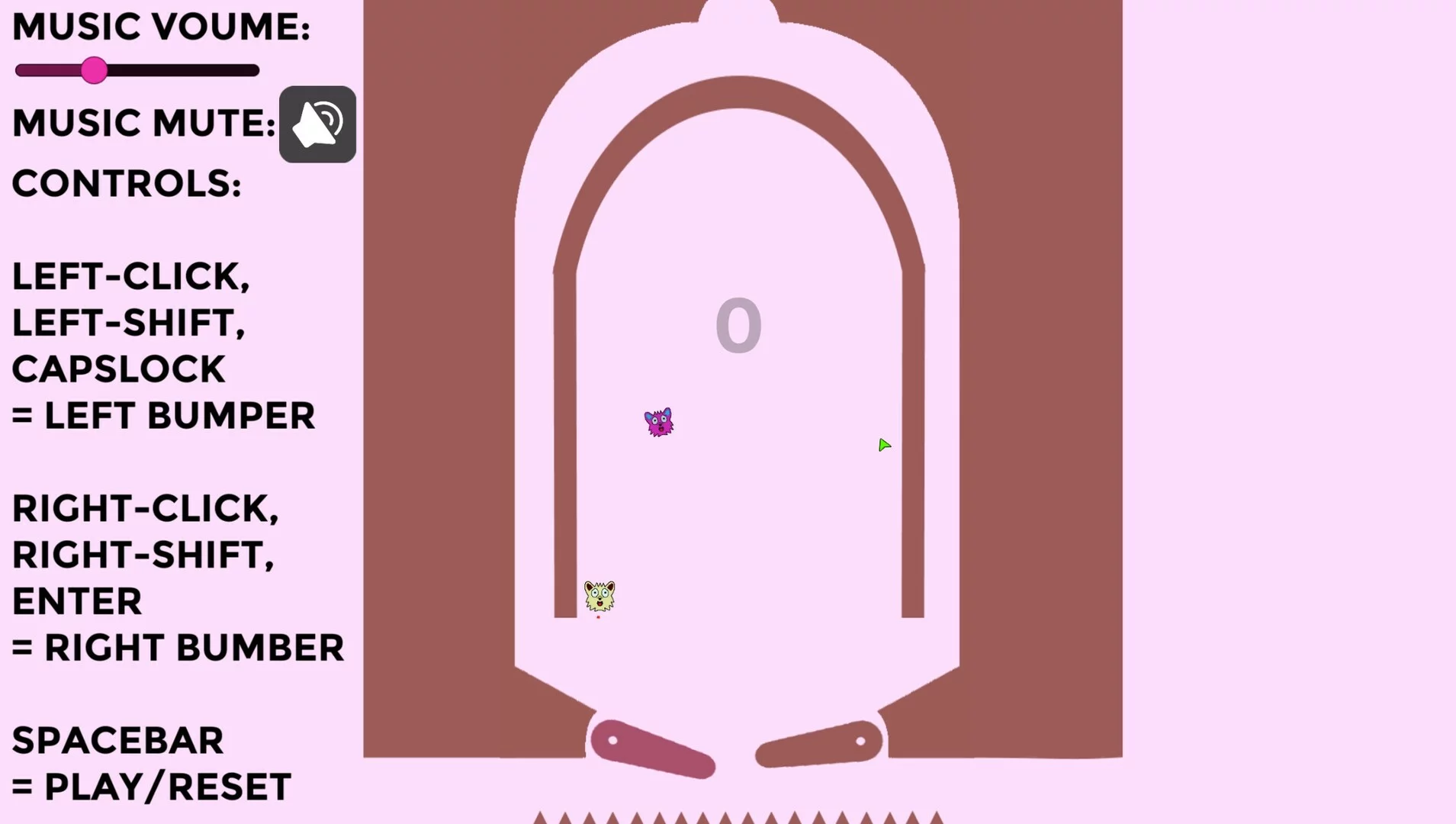 Изображение игры: Endless Furry Pinball 2D