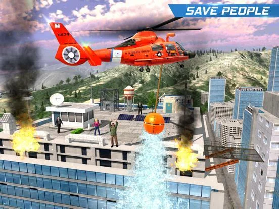 Изображение игры: Helicopter Flight Pilot Sim