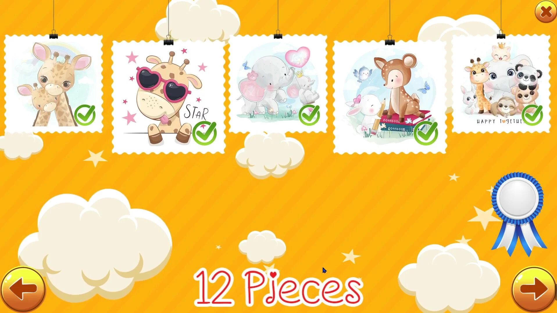 Изображение игры: Cute animal jigsaw puzzle