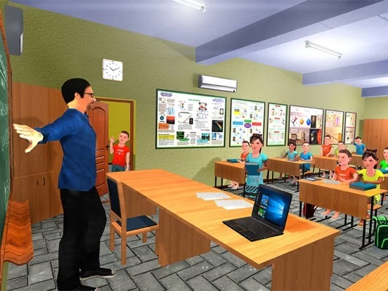 Изображение игры: Virtual school life simulator