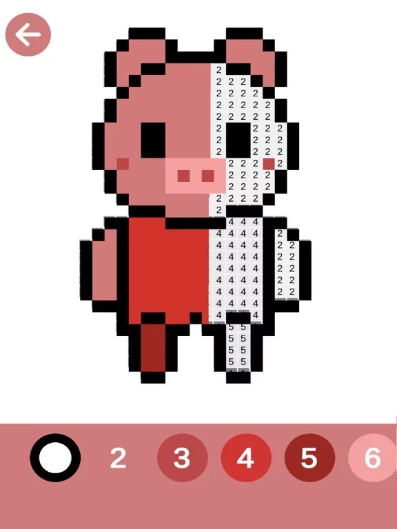 Изображение игры: Piggy Pixel Art Coloring Paint