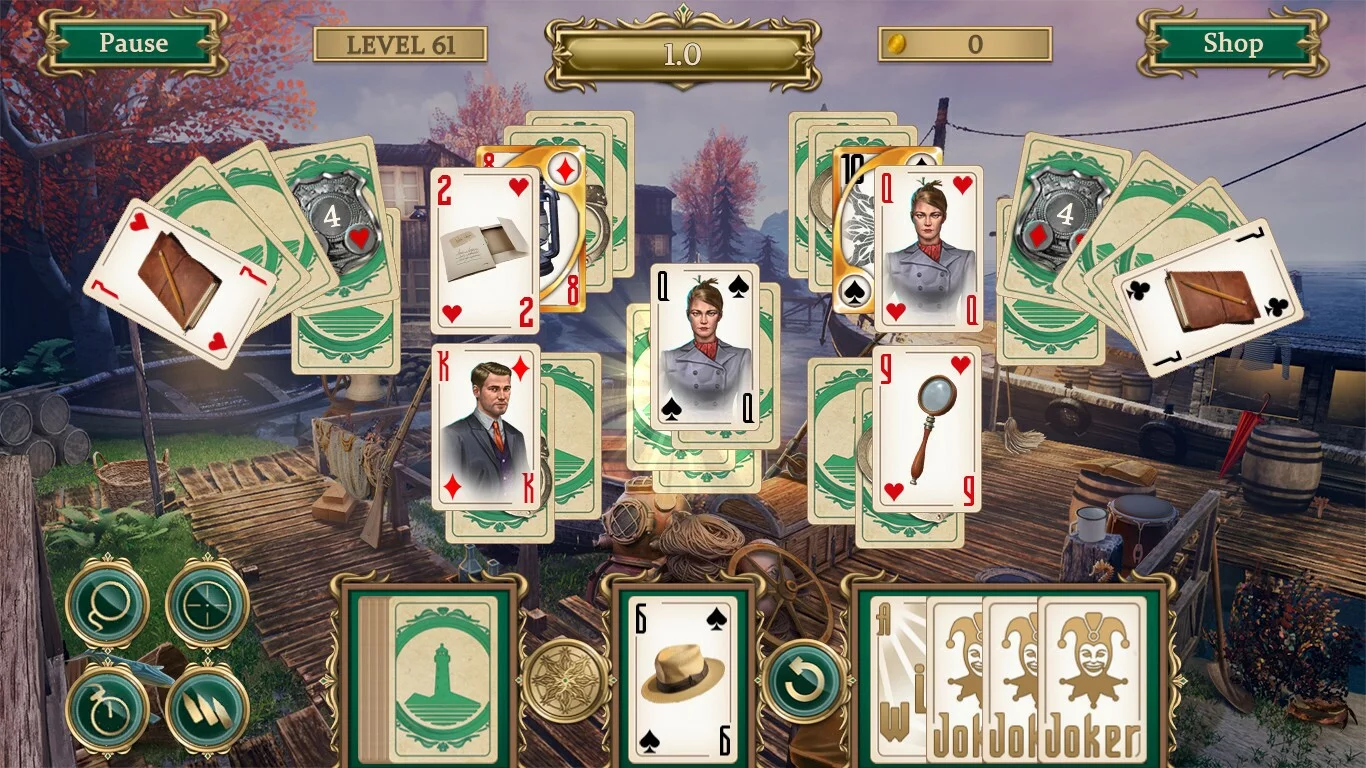 Изображение игры: Detective notes. Lighthouse Mystery Solitaire