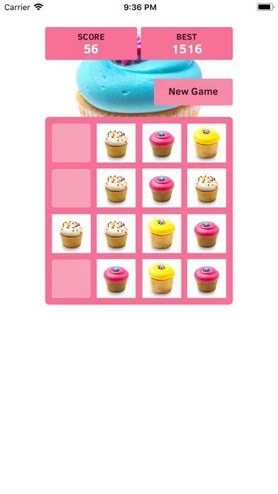 Изображение игры: 2048 Cupcake