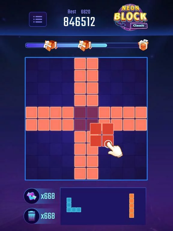 Изображение игры: Neon Block Classic