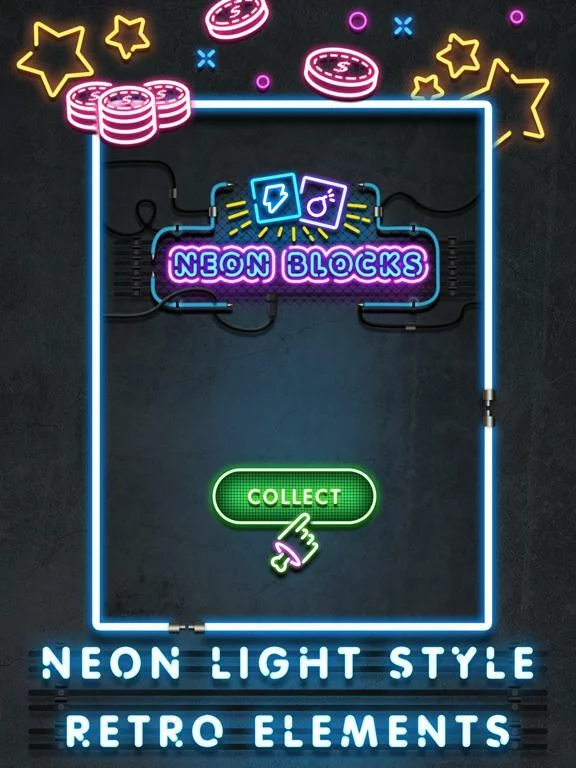 Изображение игры: Neon Blocks 2021