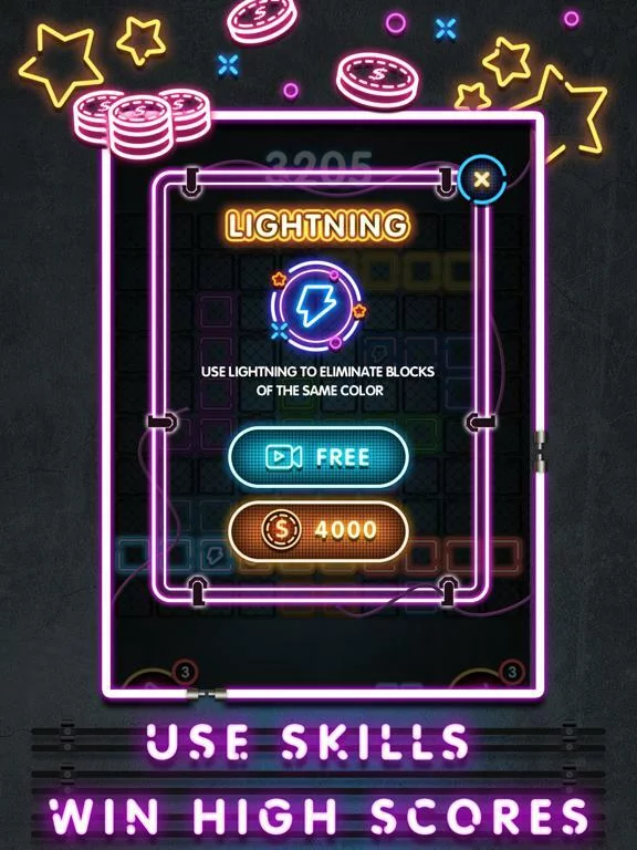 Изображение игры: Neon Blocks 2021