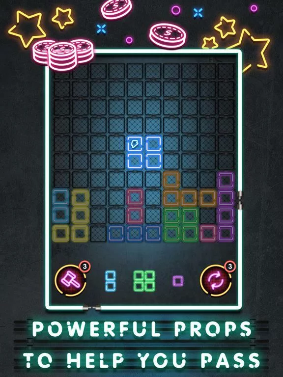 Изображение игры: Neon Blocks 2021