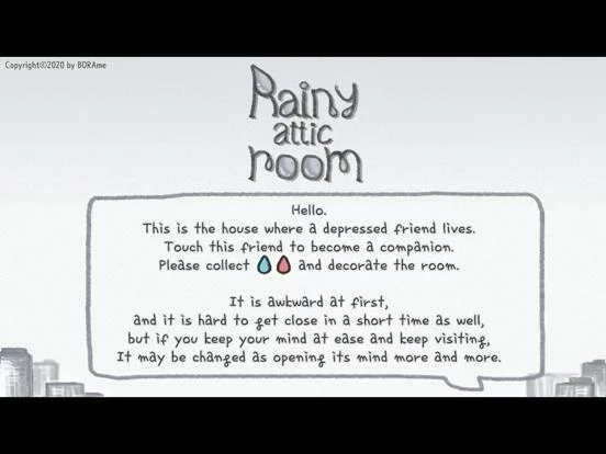 Изображение игры: Rainy attic room