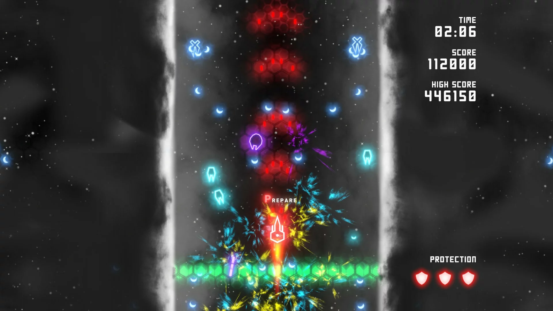 Изображение игры: Neon Ships: The Type'em Up Shooter