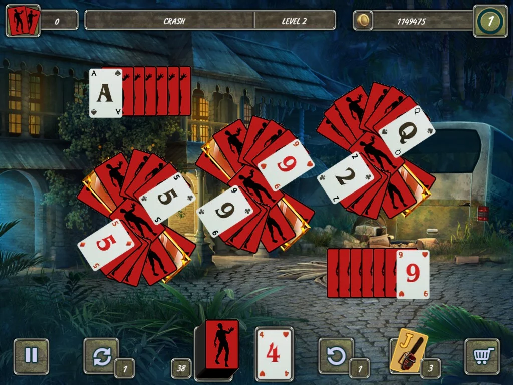 Изображение игры: Dangerous Solitaire. Zombie Fever