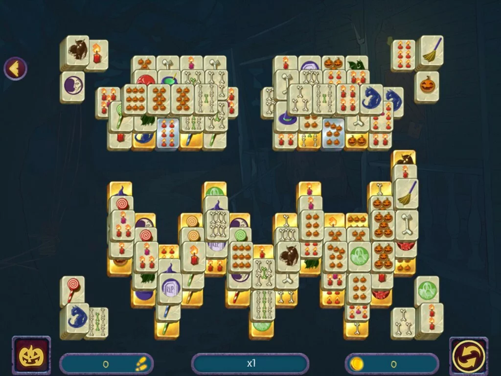 Изображение игры: Halloween Night Mahjong