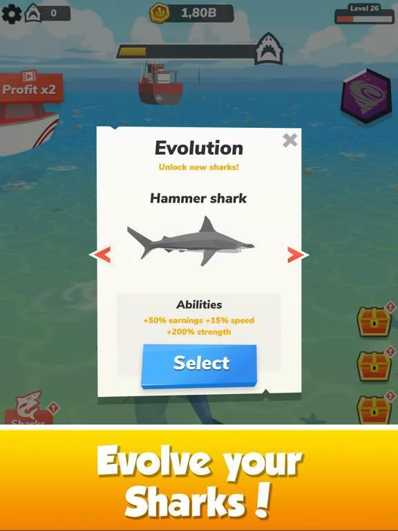 Изображение игры: Idle Shark World - Tycoon Game
