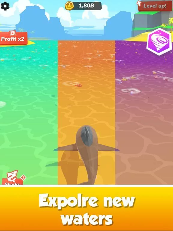 Изображение игры: Idle Shark World - Tycoon Game