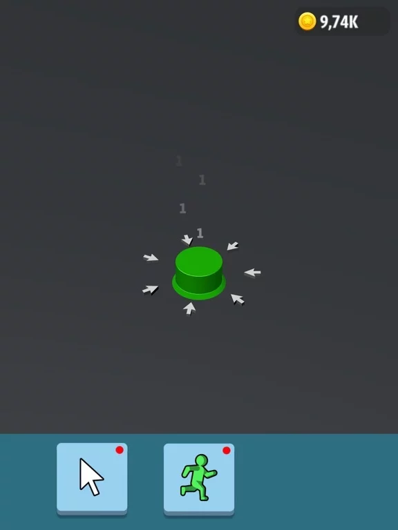 Изображение игры: Idle Green Button