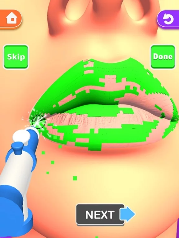 Изображение игры: Lips Done! Satisfying Lip Art
