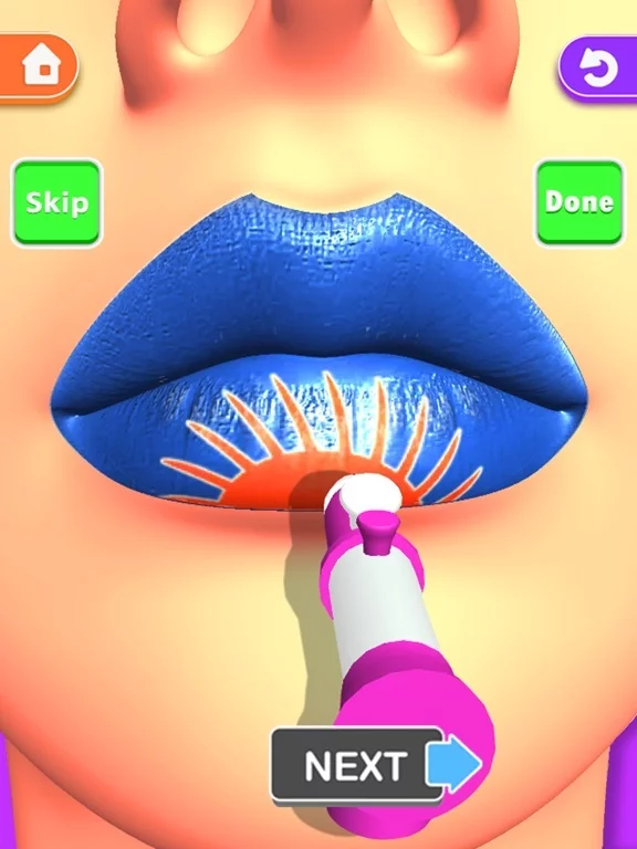 Изображение игры: Lips Done! Satisfying Lip Art