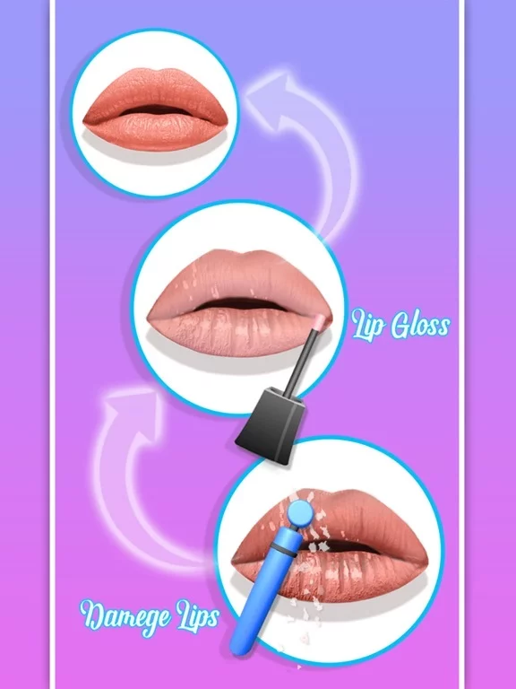 Изображение игры: Lips Done! Satisfying Lip Art