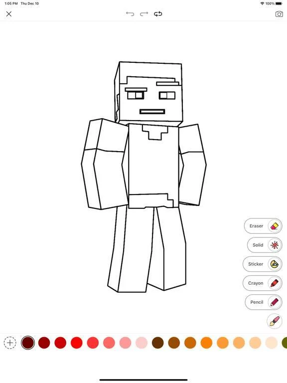 Изображение игры: MineColor - MineCraft Coloring